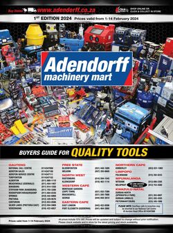Special Adendorff Machinery Mart 01.12.2022 - 31.12.2022