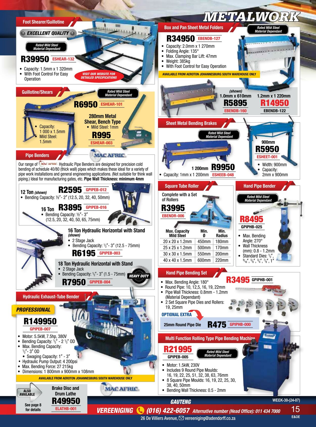 Special Adendorff Machinery Mart 24.07.2023 - 07.08.2023