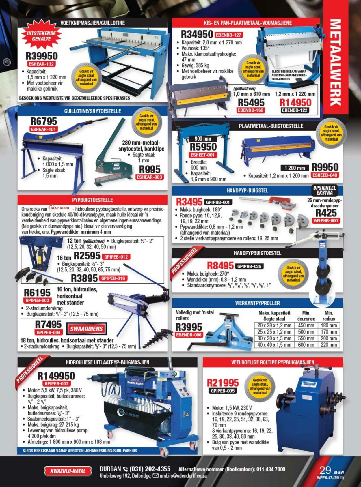 Special Adendorff Machinery Mart 14.10.2022 - 14.11.2022