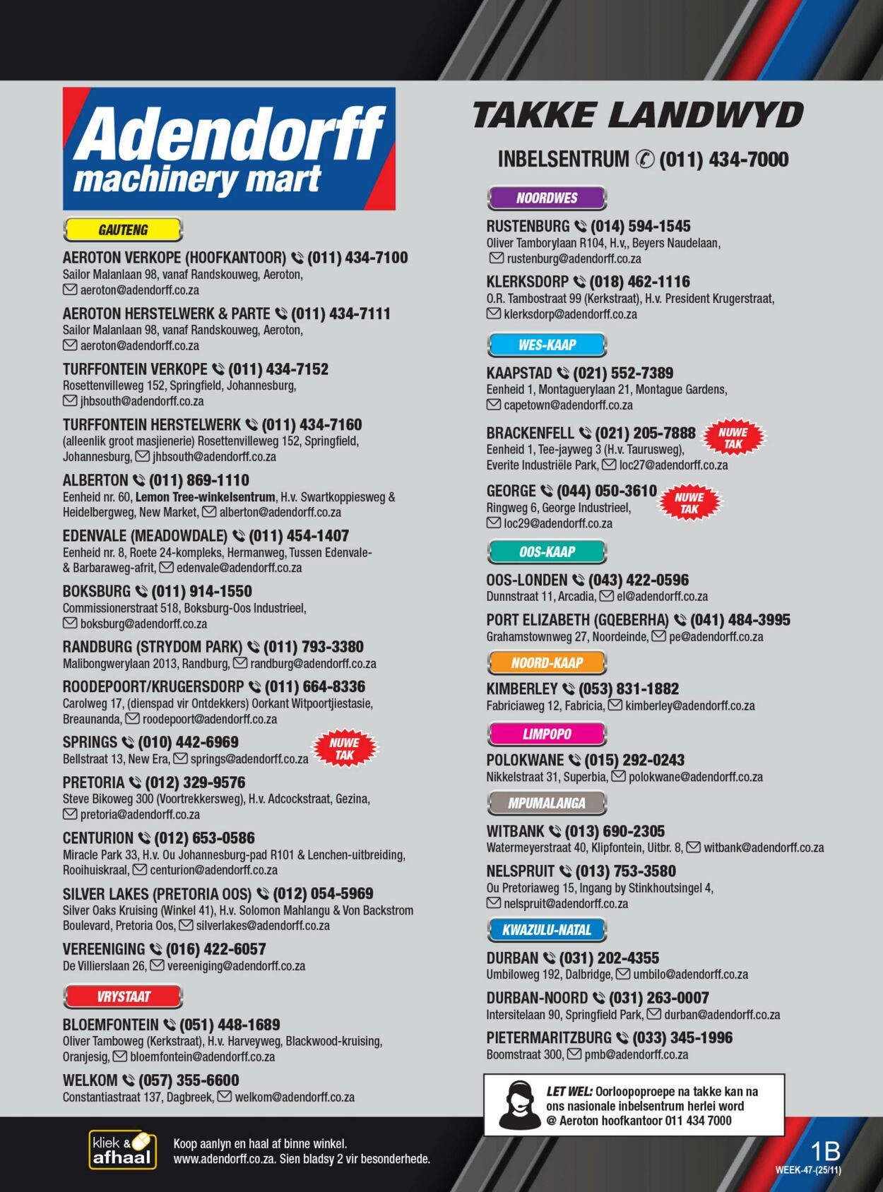 Special Adendorff Machinery Mart 14.10.2022 - 14.11.2022