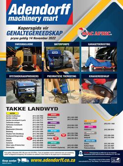 Special Adendorff Machinery Mart 14.10.2022 - 14.11.2022