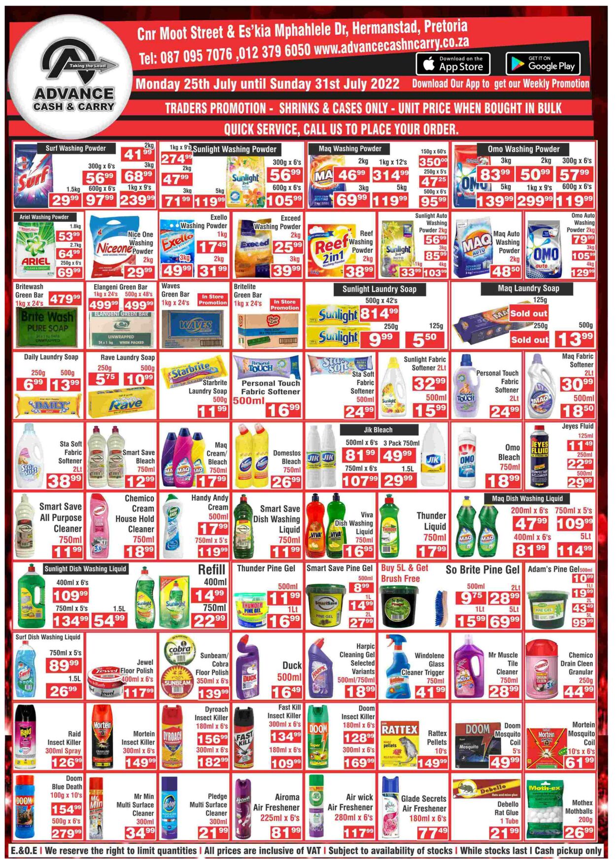 Special Advance Cash&Carry 25.07.2022 - 31.07.2022