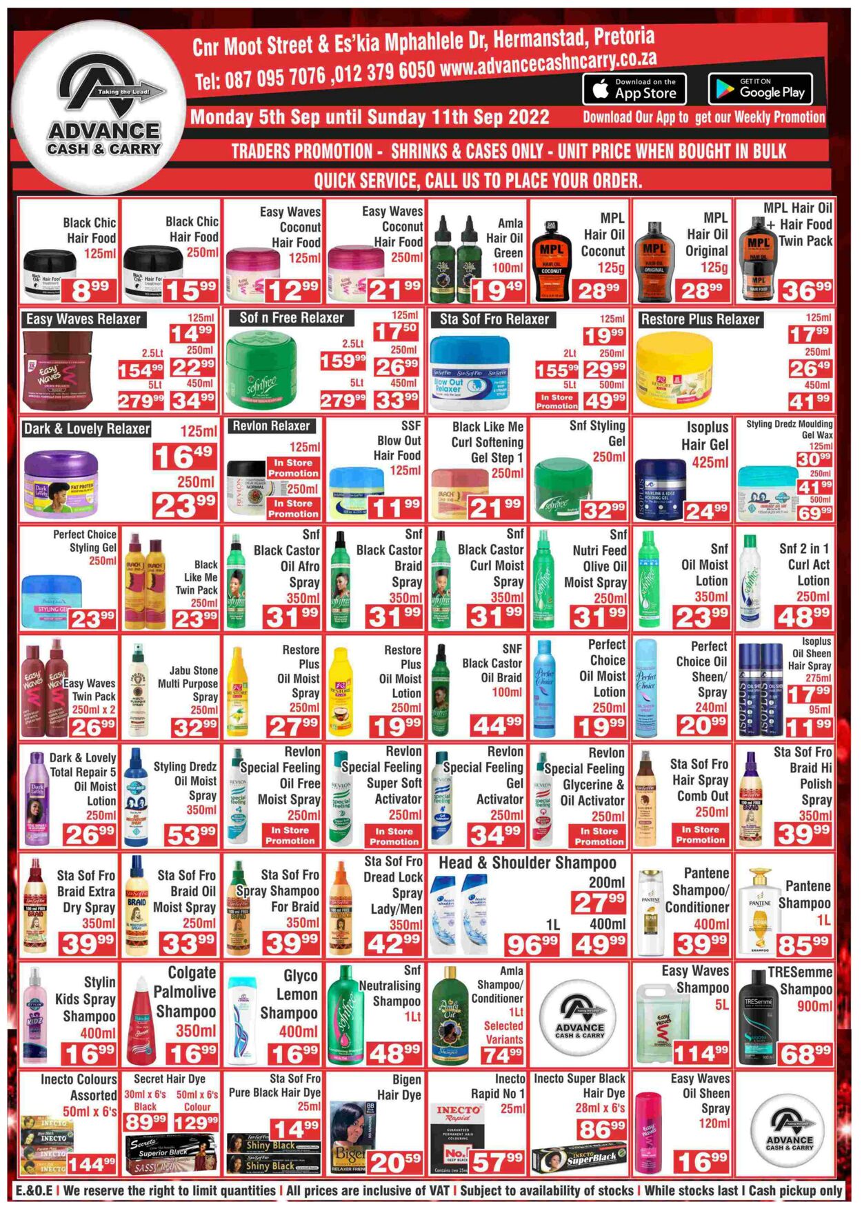 Special Advance Cash&Carry 05.09.2022 - 11.09.2022