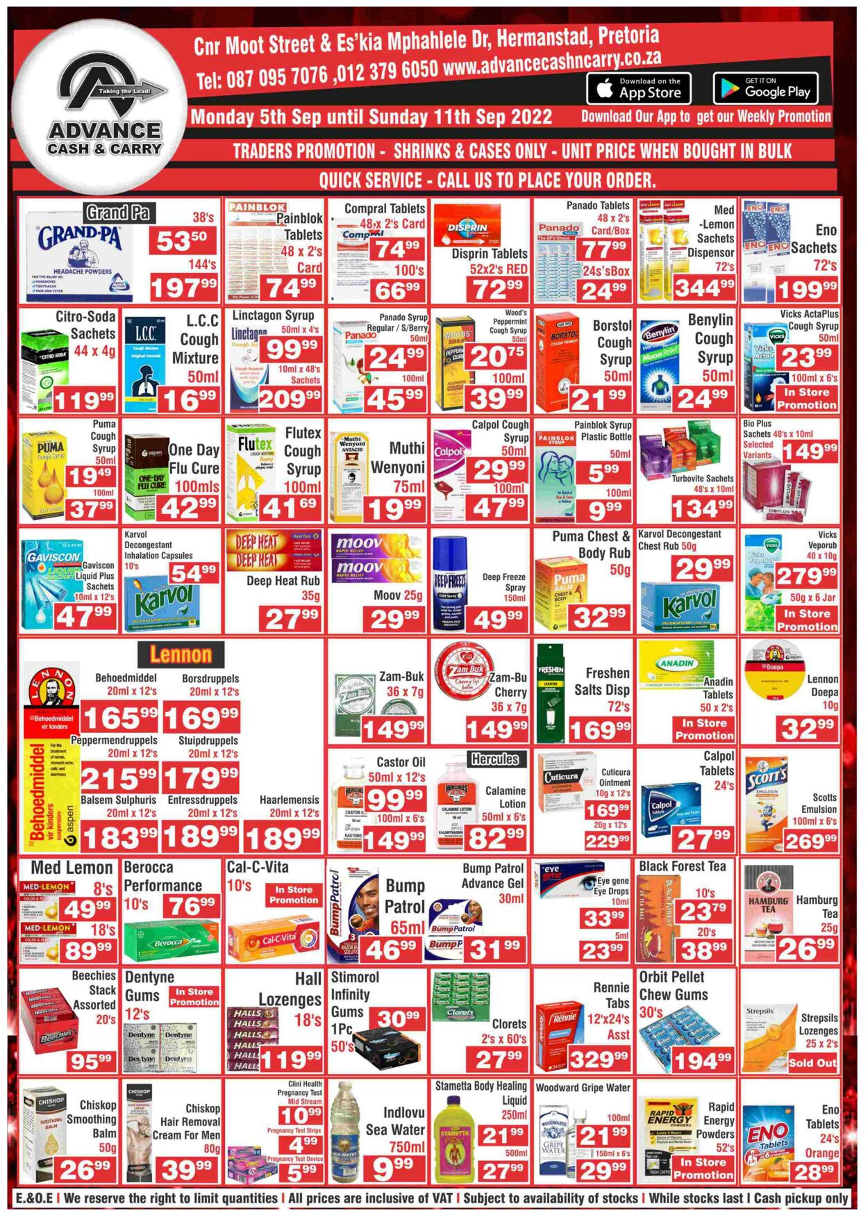 Special Advance Cash&Carry 05.09.2022 - 11.09.2022