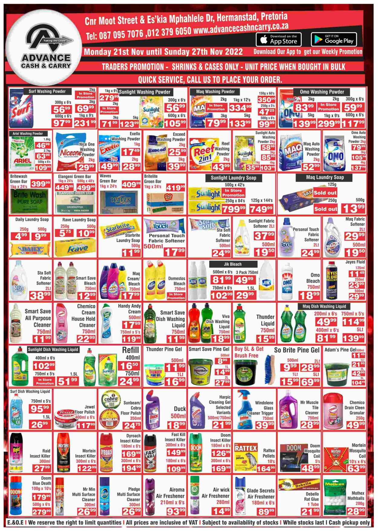 Special Advance Cash&Carry 21.11.2022 - 27.11.2022