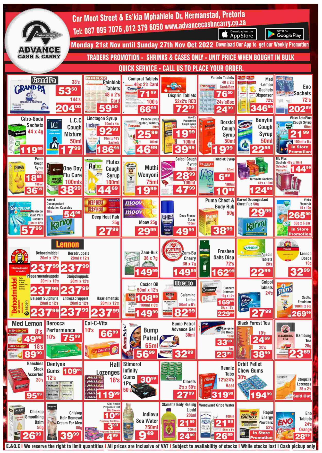 Special Advance Cash&Carry 21.11.2022 - 27.11.2022