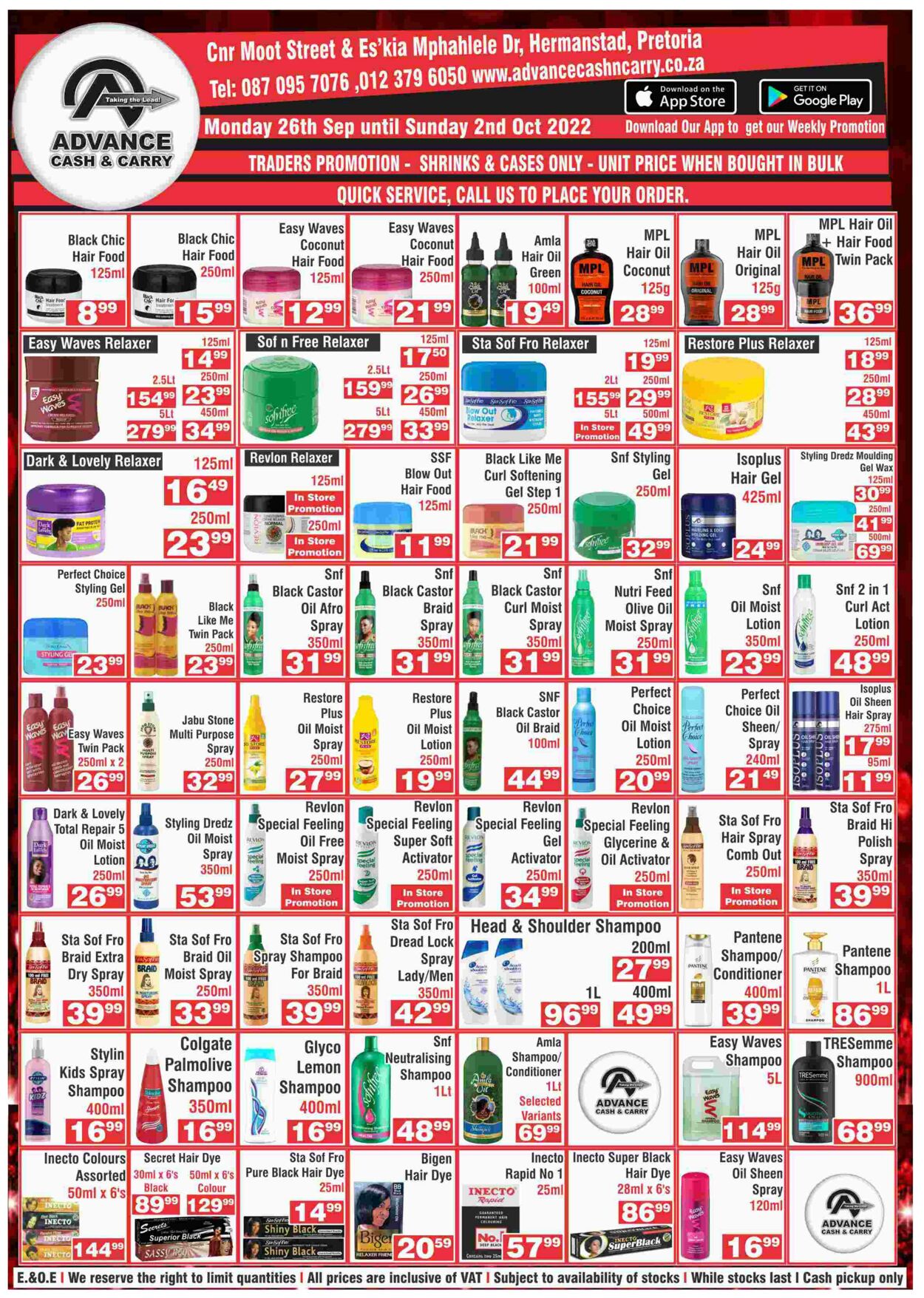 Special Advance Cash&Carry 26.09.2022 - 02.10.2022