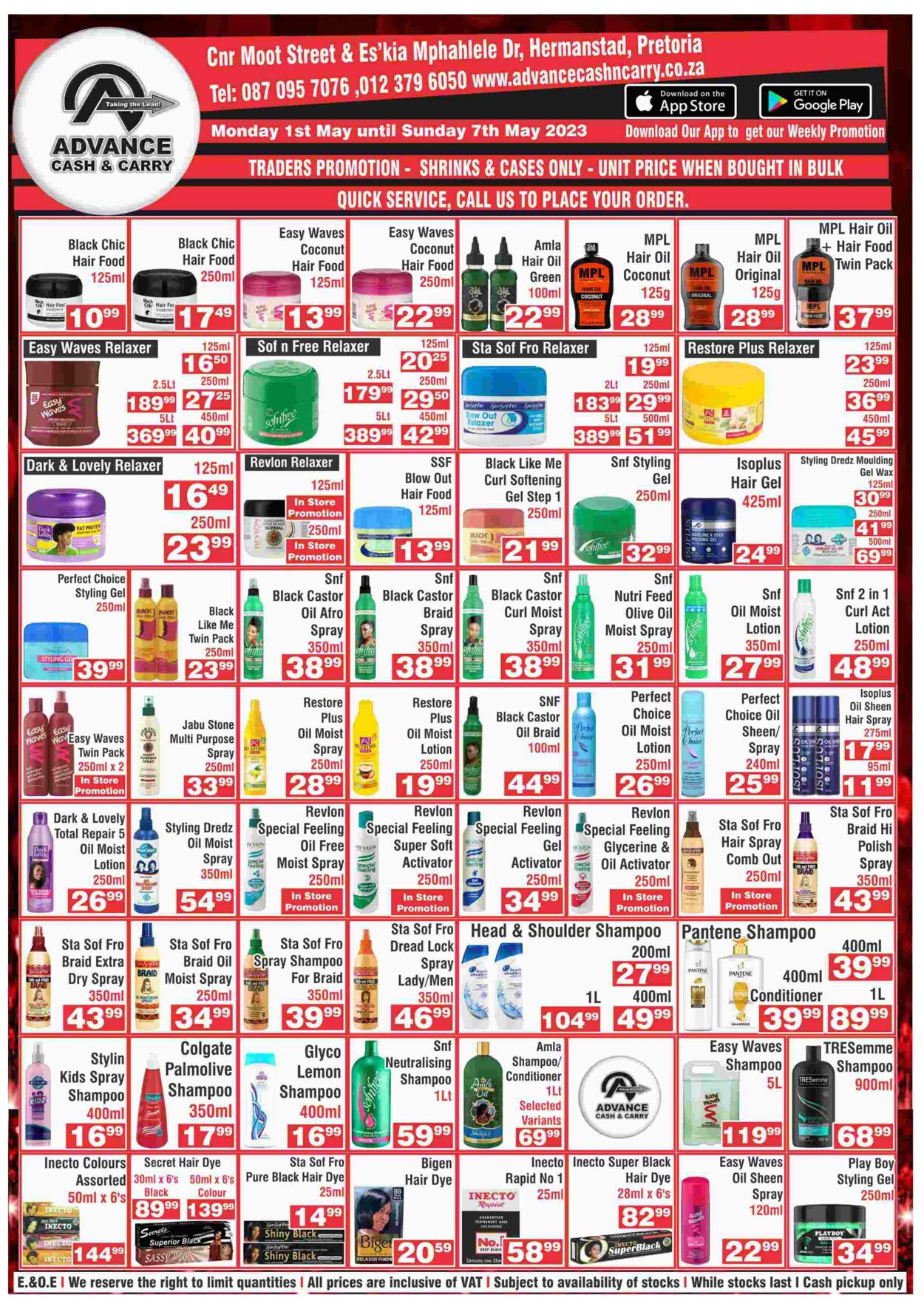 Special Advance Cash&Carry 01.05.2023 - 07.05.2023