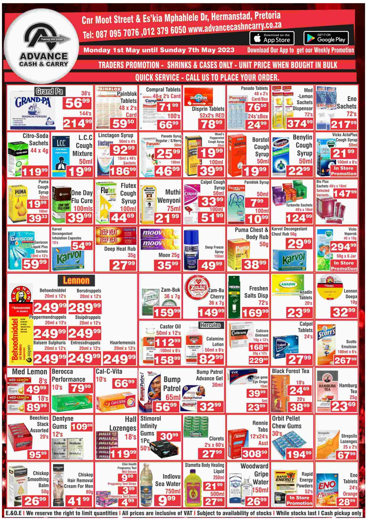 Special Advance Cash&Carry 01.05.2023 - 07.05.2023