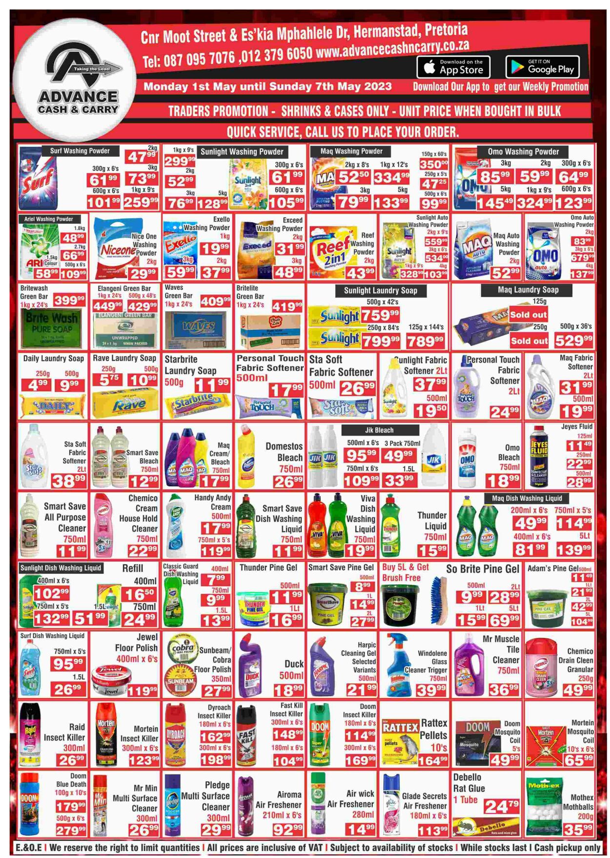 Special Advance Cash&Carry 01.05.2023 - 07.05.2023