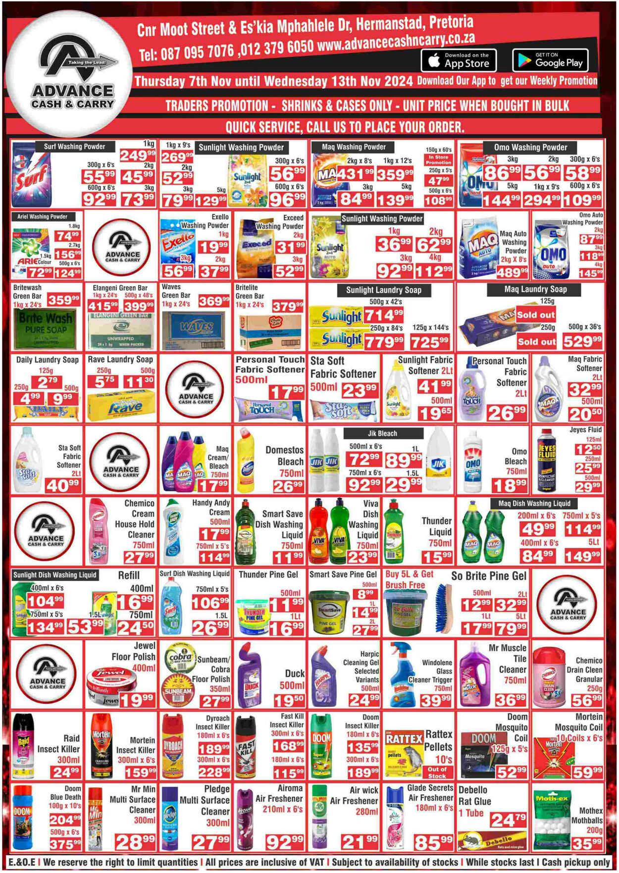 Special Advance Cash&Carry 07.11.2024 - 13.11.2024