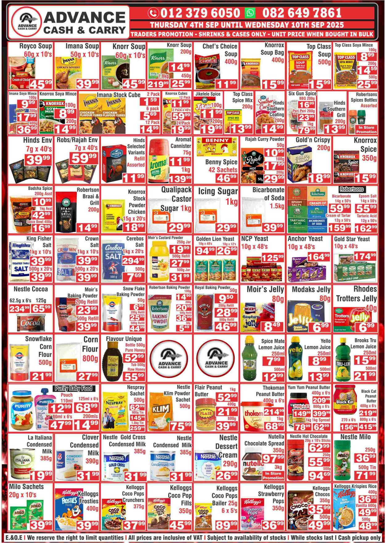Special Advance Cash&Carry 08.09.2025 - 14.09.2025