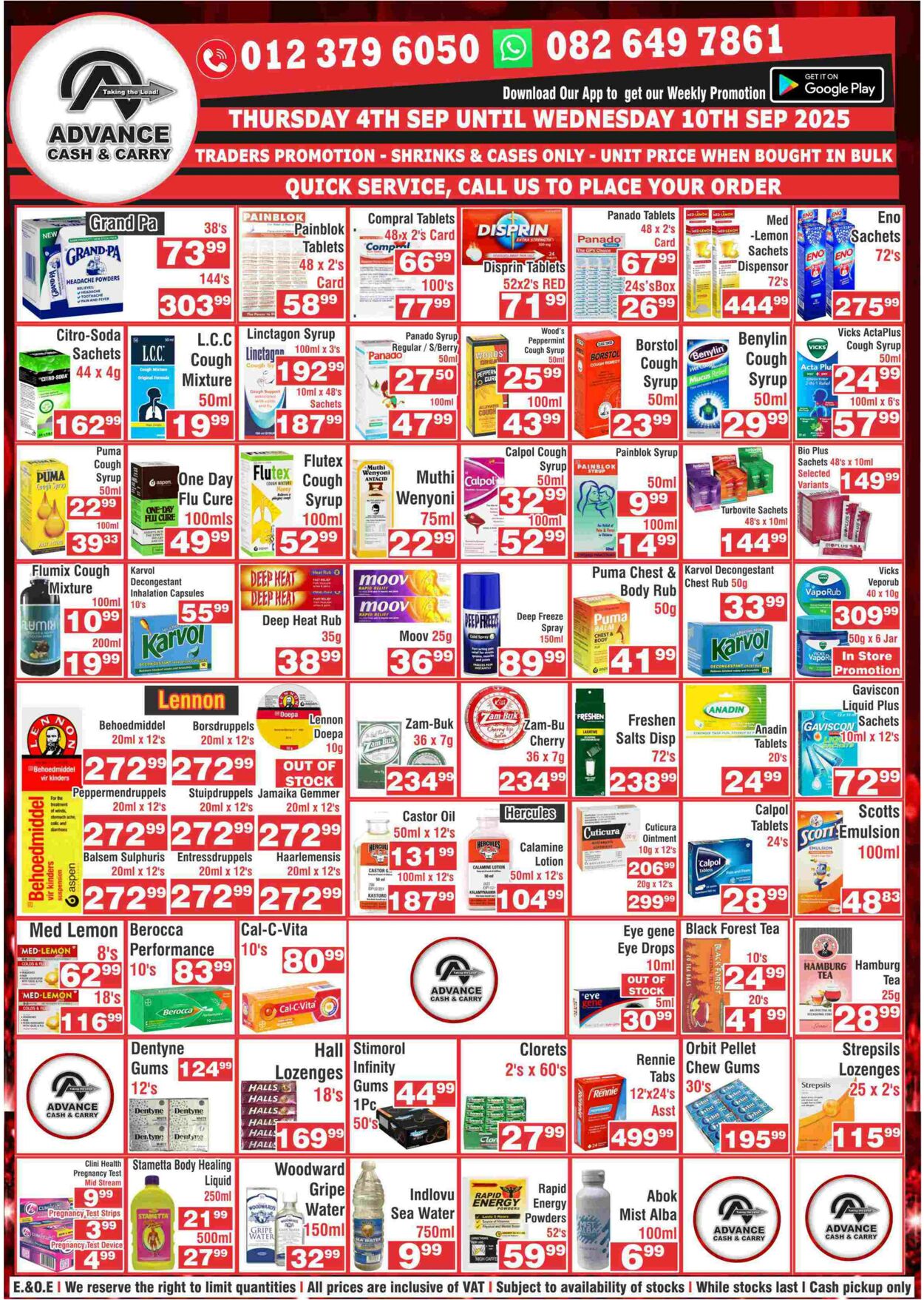 Special Advance Cash&Carry 08.09.2025 - 14.09.2025