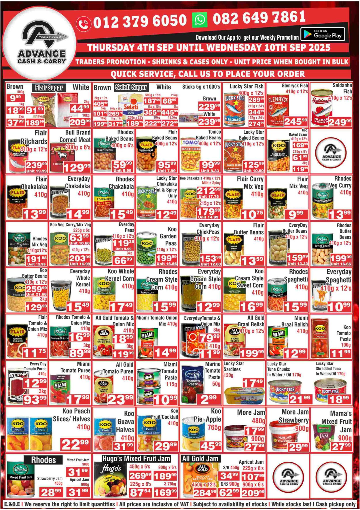 Special Advance Cash&Carry 08.09.2025 - 14.09.2025