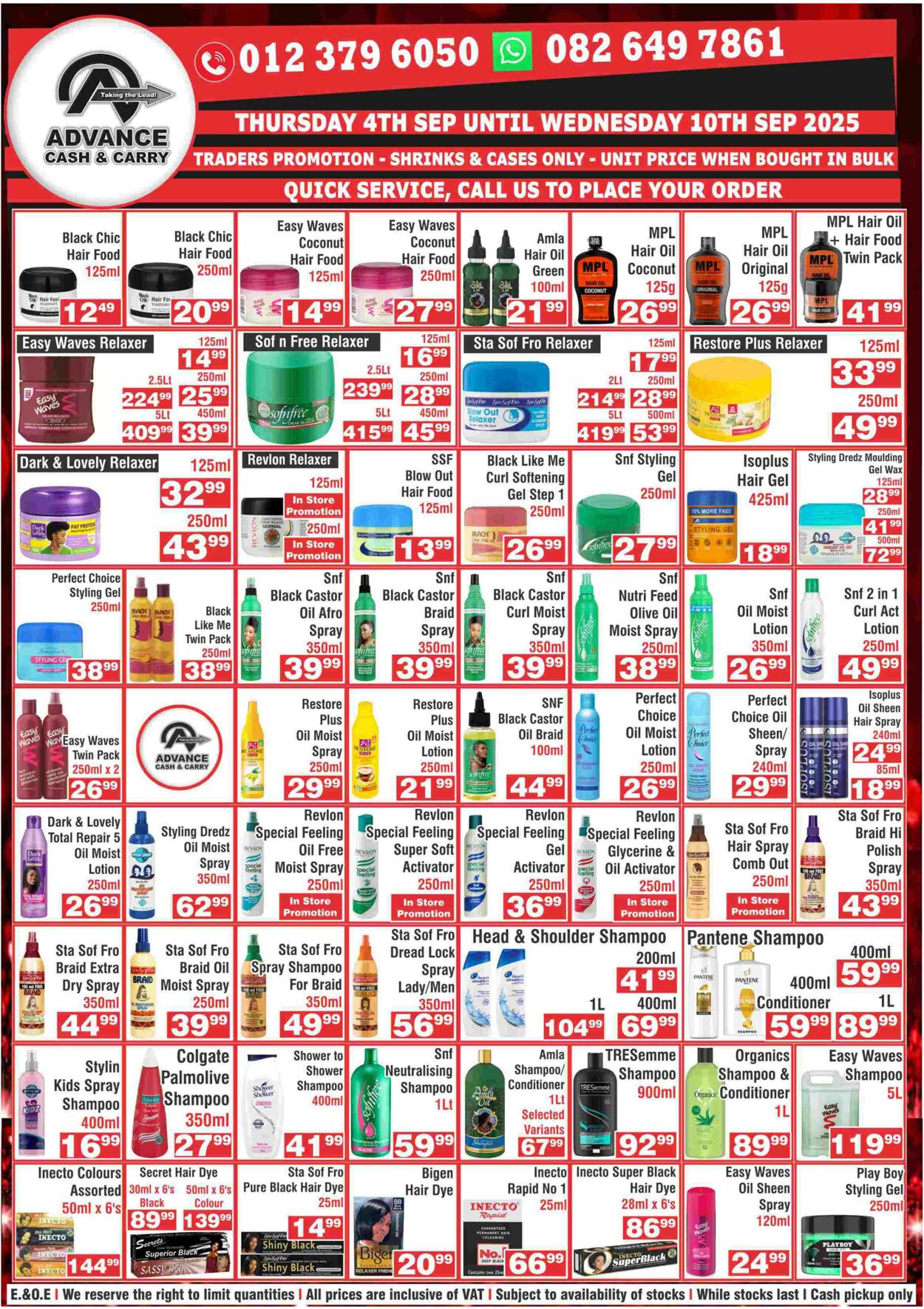 Special Advance Cash&Carry 08.09.2025 - 14.09.2025