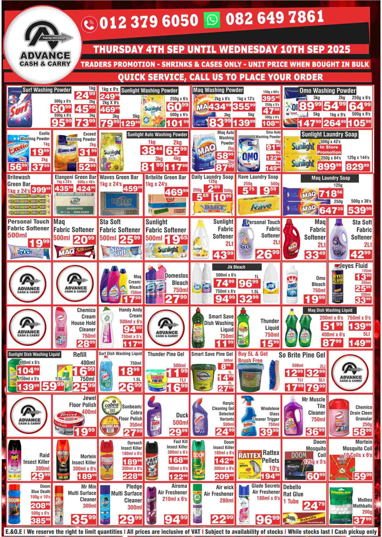 Special Advance Cash&Carry 08.09.2025 - 14.09.2025