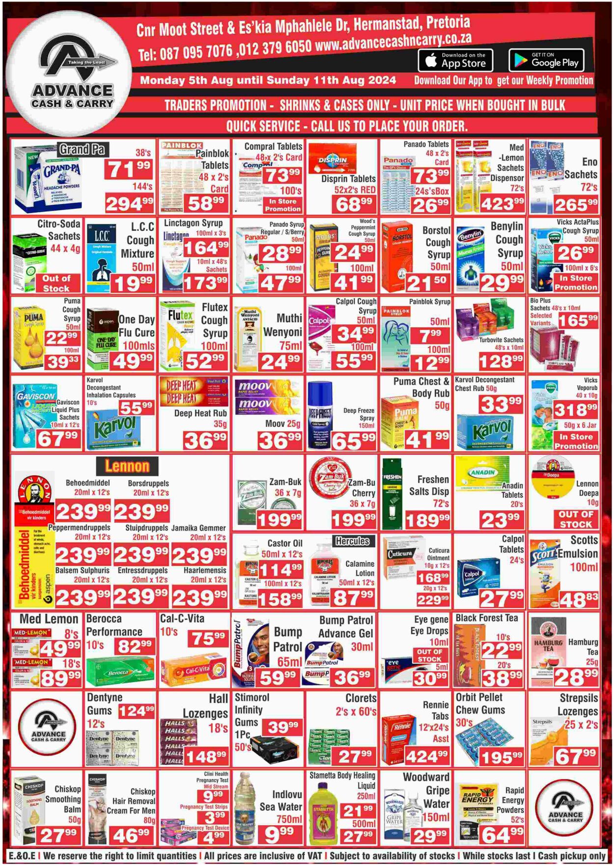 Special Advance Cash&Carry 05.08.2024 - 11.08.2024