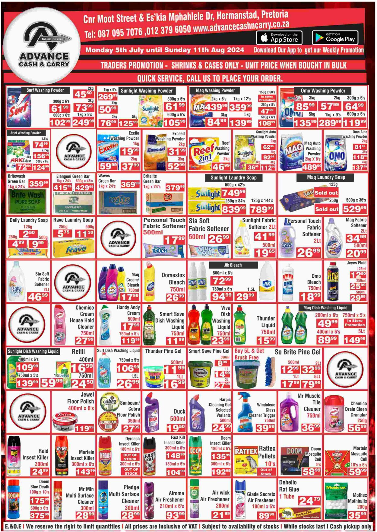 Special Advance Cash&Carry 05.08.2024 - 11.08.2024