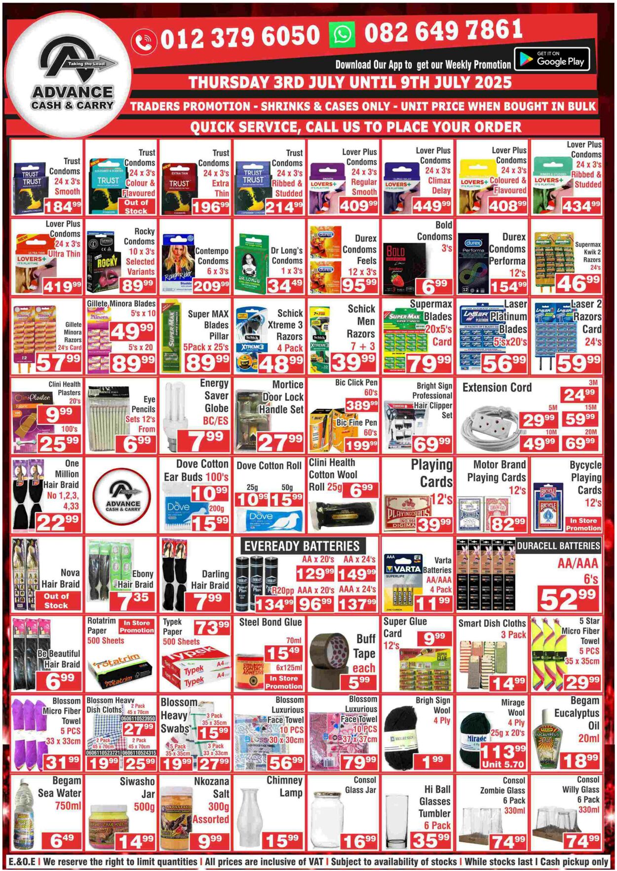 Special Advance Cash&Carry 03.07.2025 - 09.07.2025
