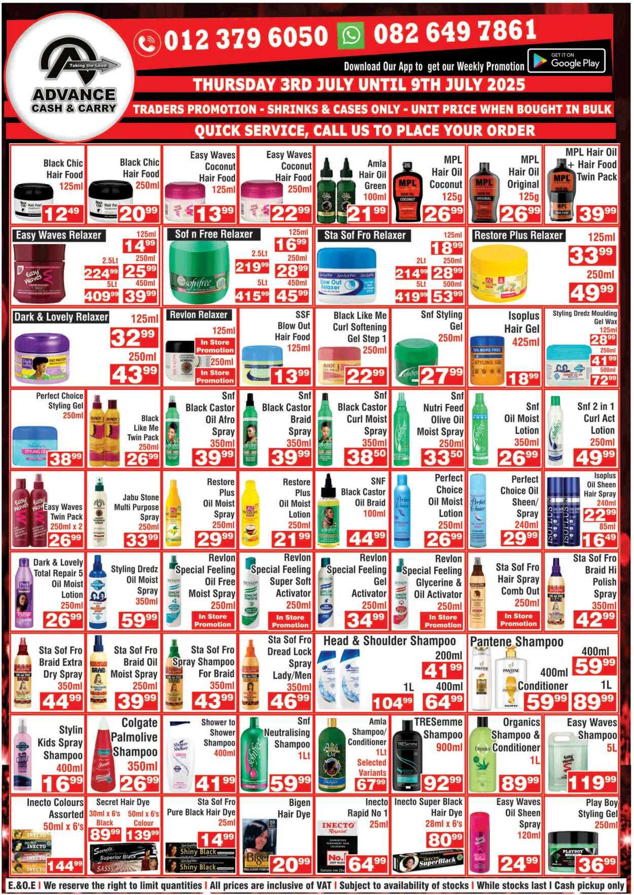 Special Advance Cash&Carry 03.07.2025 - 09.07.2025