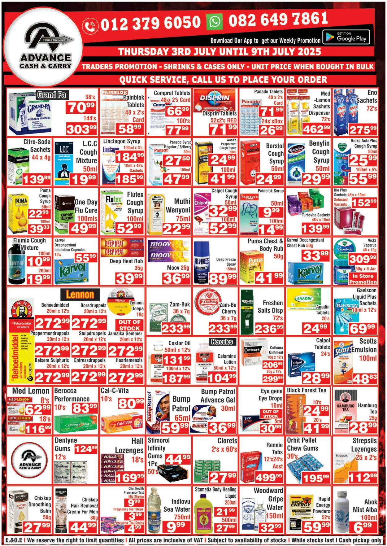 Special Advance Cash&Carry 03.07.2025 - 09.07.2025