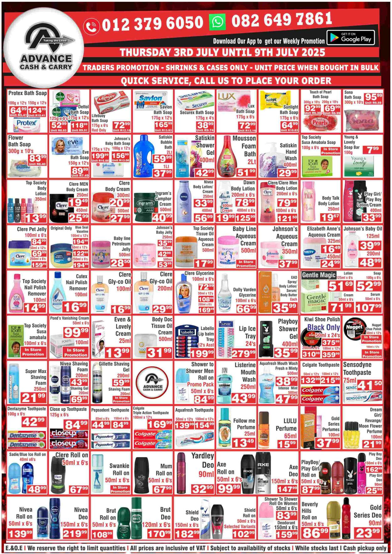 Special Advance Cash&Carry 03.07.2025 - 09.07.2025