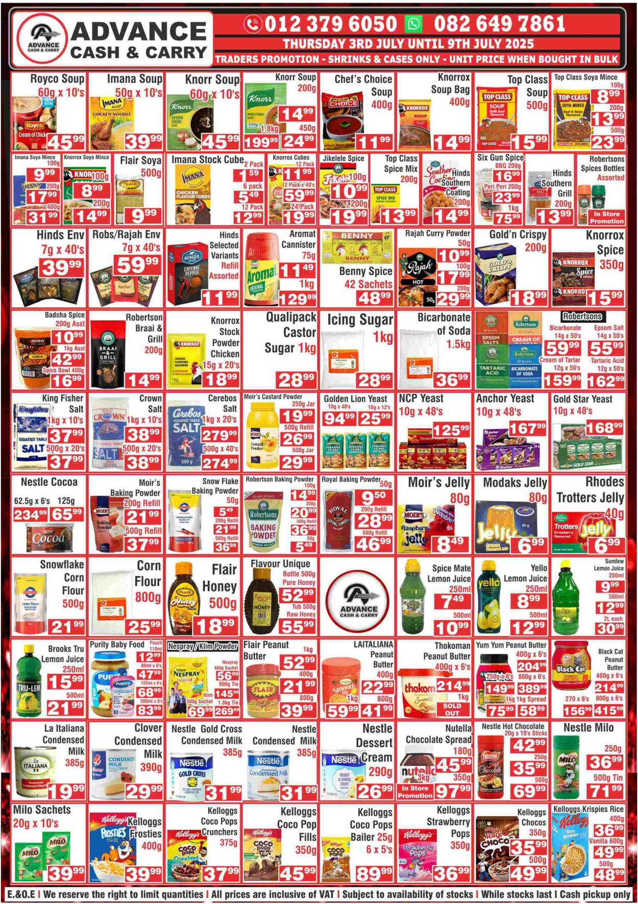 Special Advance Cash&Carry 03.07.2025 - 09.07.2025