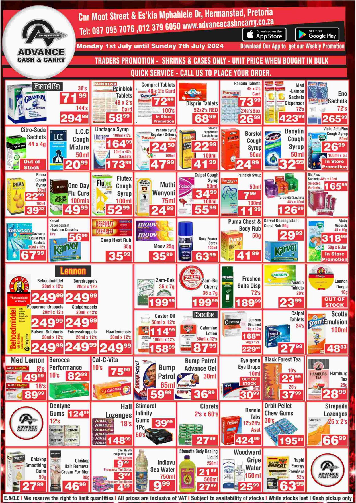 Special Advance Cash&Carry 01.07.2024 - 07.07.2024