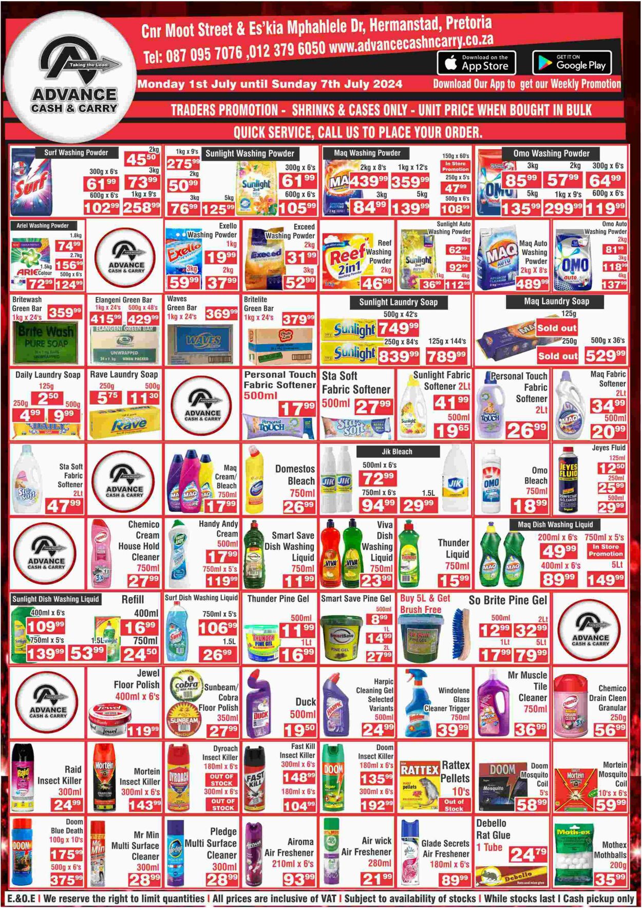 Special Advance Cash&Carry 01.07.2024 - 07.07.2024