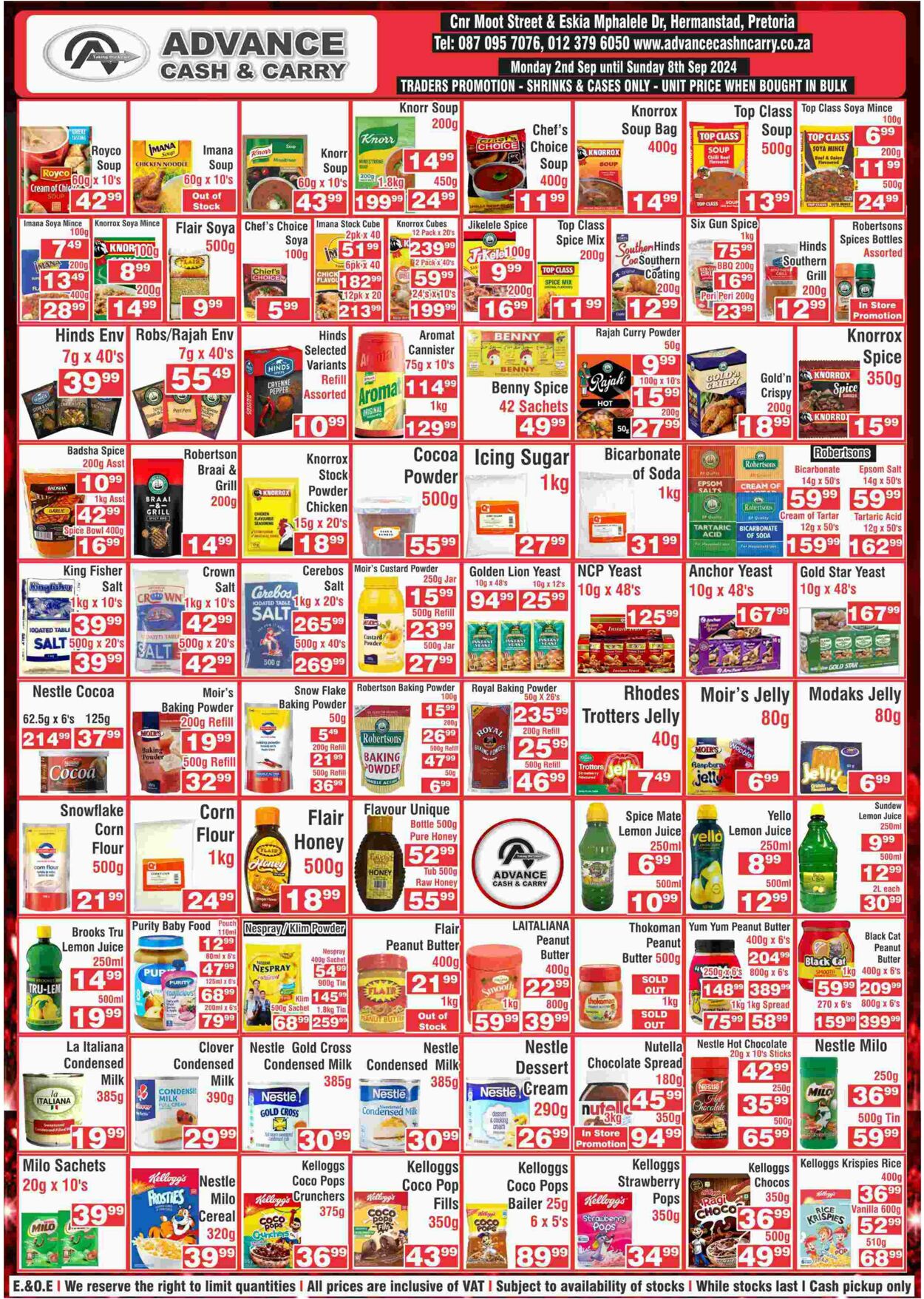 Special Advance Cash&Carry 02.09.2024 - 08.09.2024