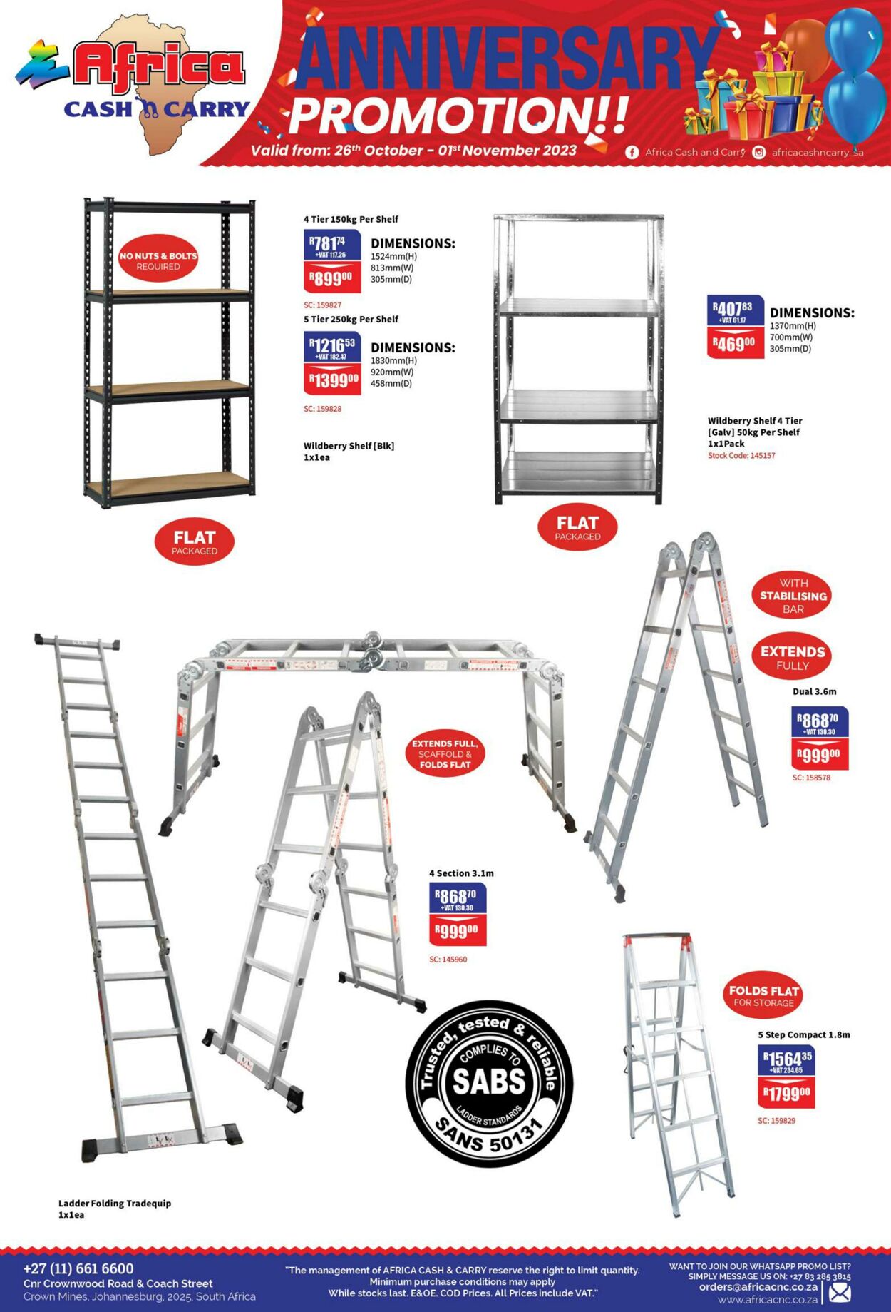 Special Africa Cash&Carry 27.10.2023 - 01.11.2023