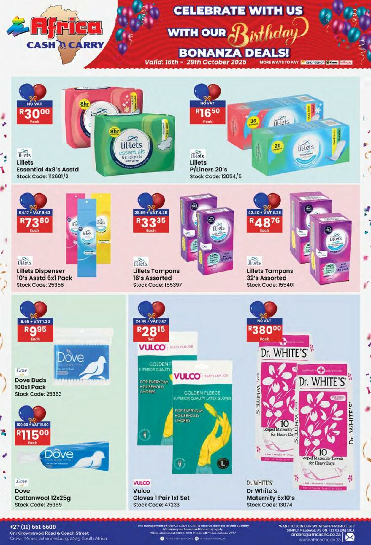 Special Africa Cash&Carry 16.10.2025 - 29.10.2025