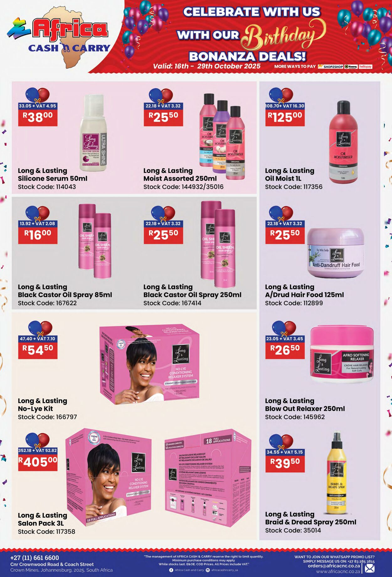 Special Africa Cash&Carry 16.10.2025 - 29.10.2025