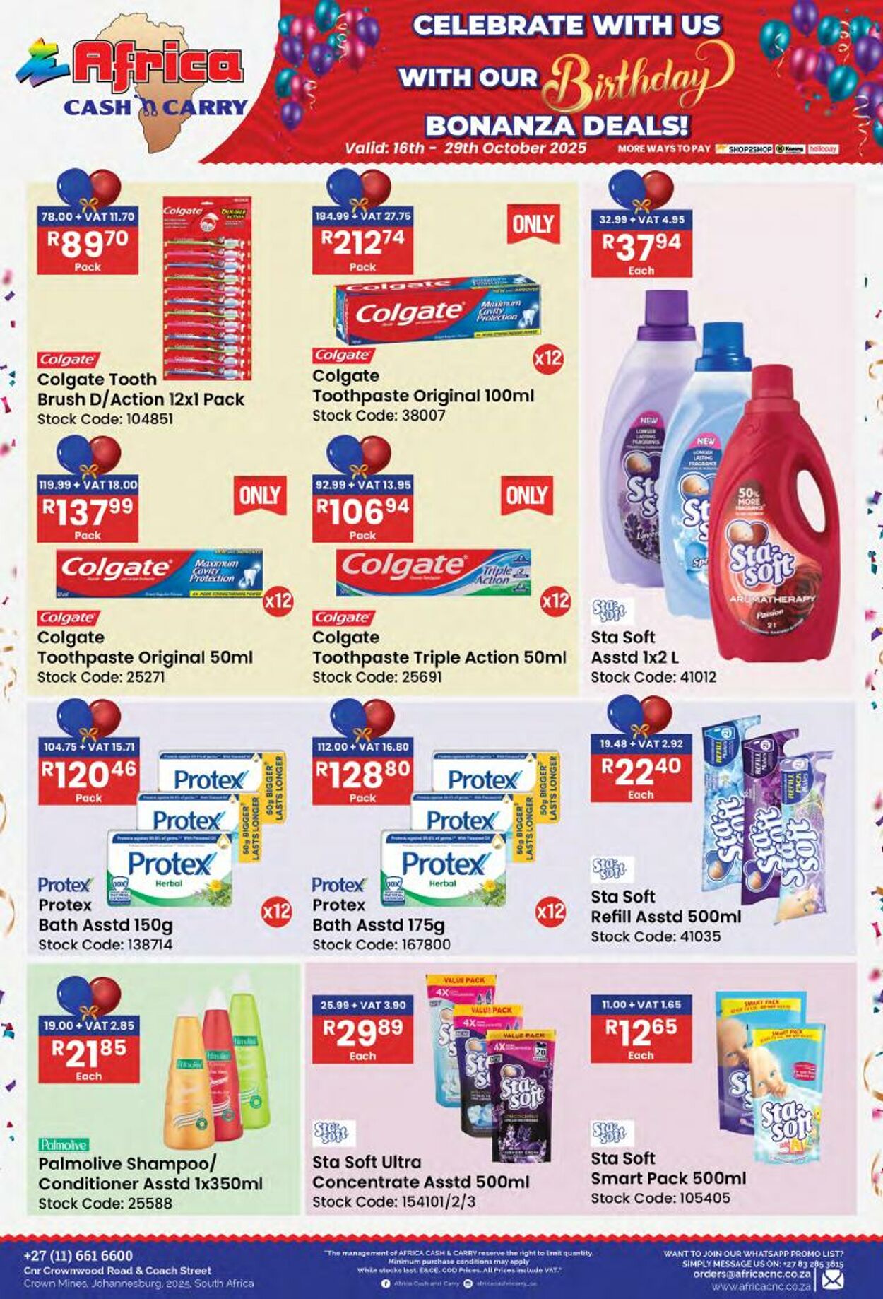Special Africa Cash&Carry 16.10.2025 - 29.10.2025