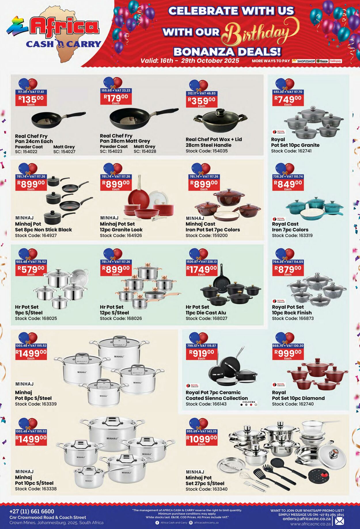 Special Africa Cash&Carry 16.10.2025 - 29.10.2025