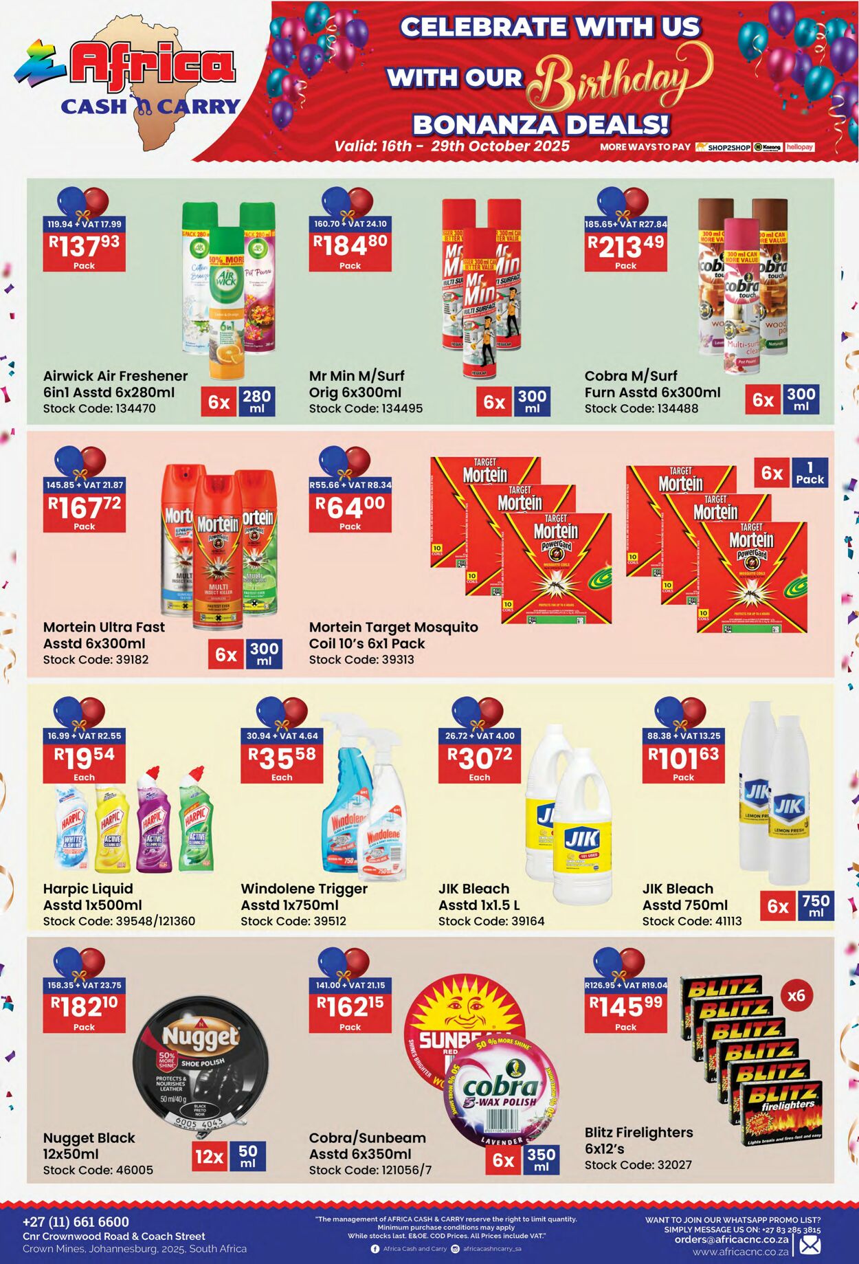 Special Africa Cash&Carry 16.10.2025 - 29.10.2025