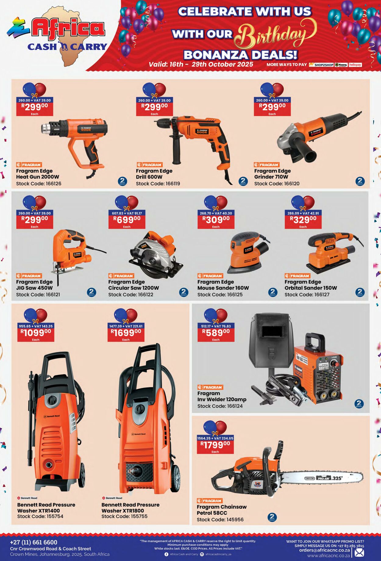 Special Africa Cash&Carry 16.10.2025 - 29.10.2025