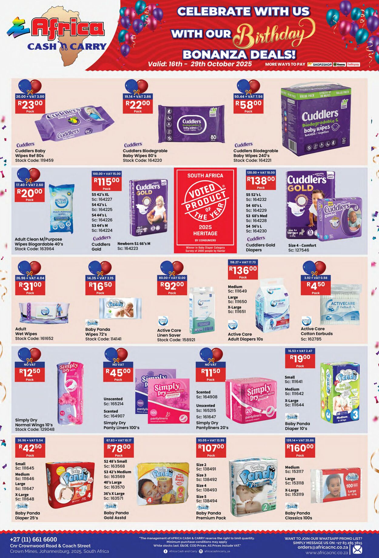 Special Africa Cash&Carry 16.10.2025 - 29.10.2025