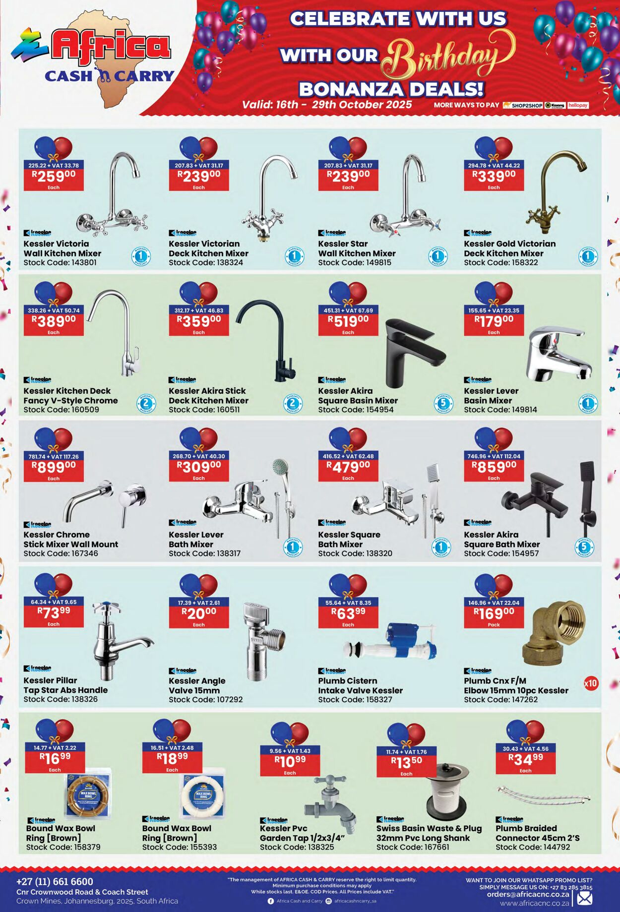 Special Africa Cash&Carry 16.10.2025 - 29.10.2025