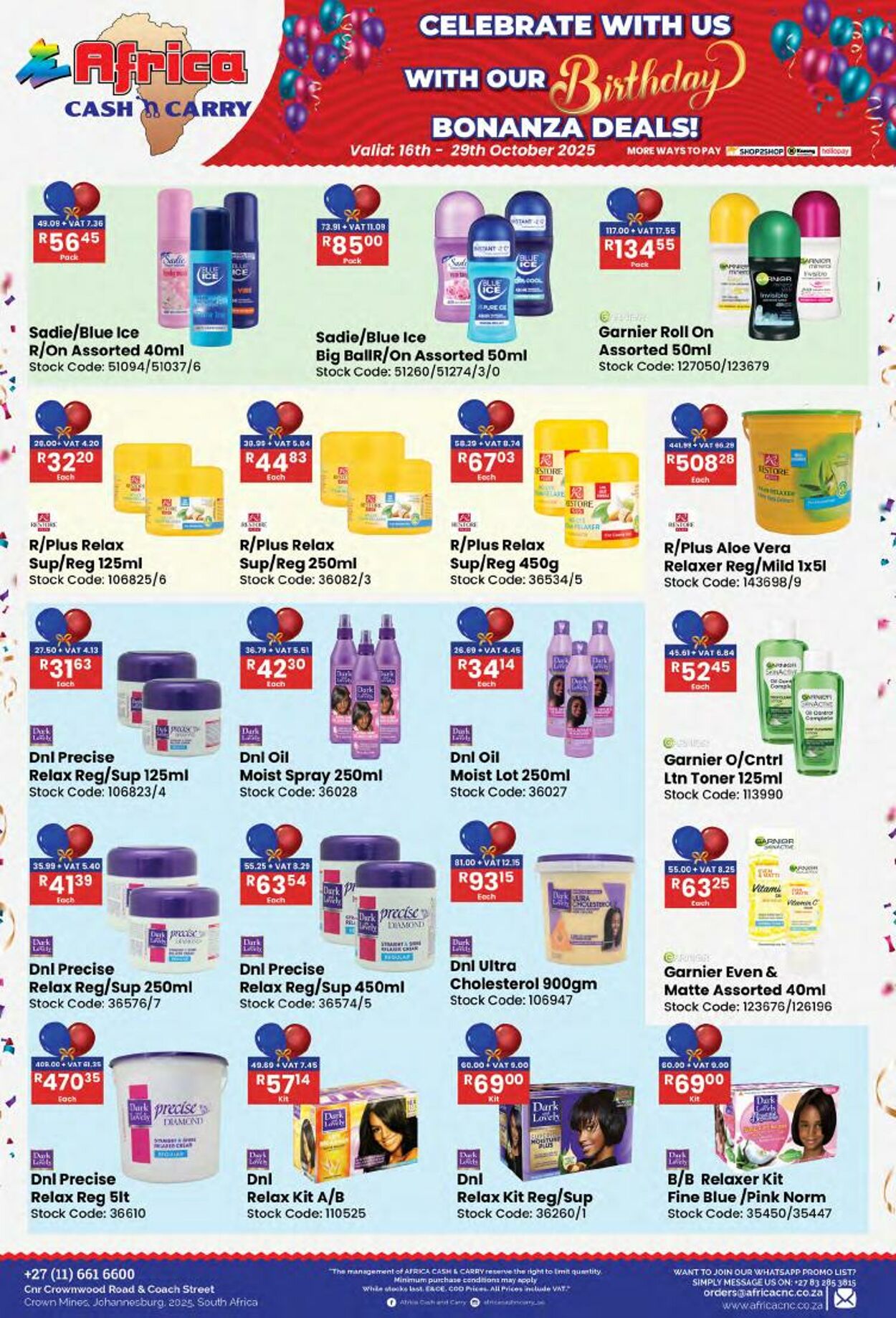 Special Africa Cash&Carry 16.10.2025 - 29.10.2025