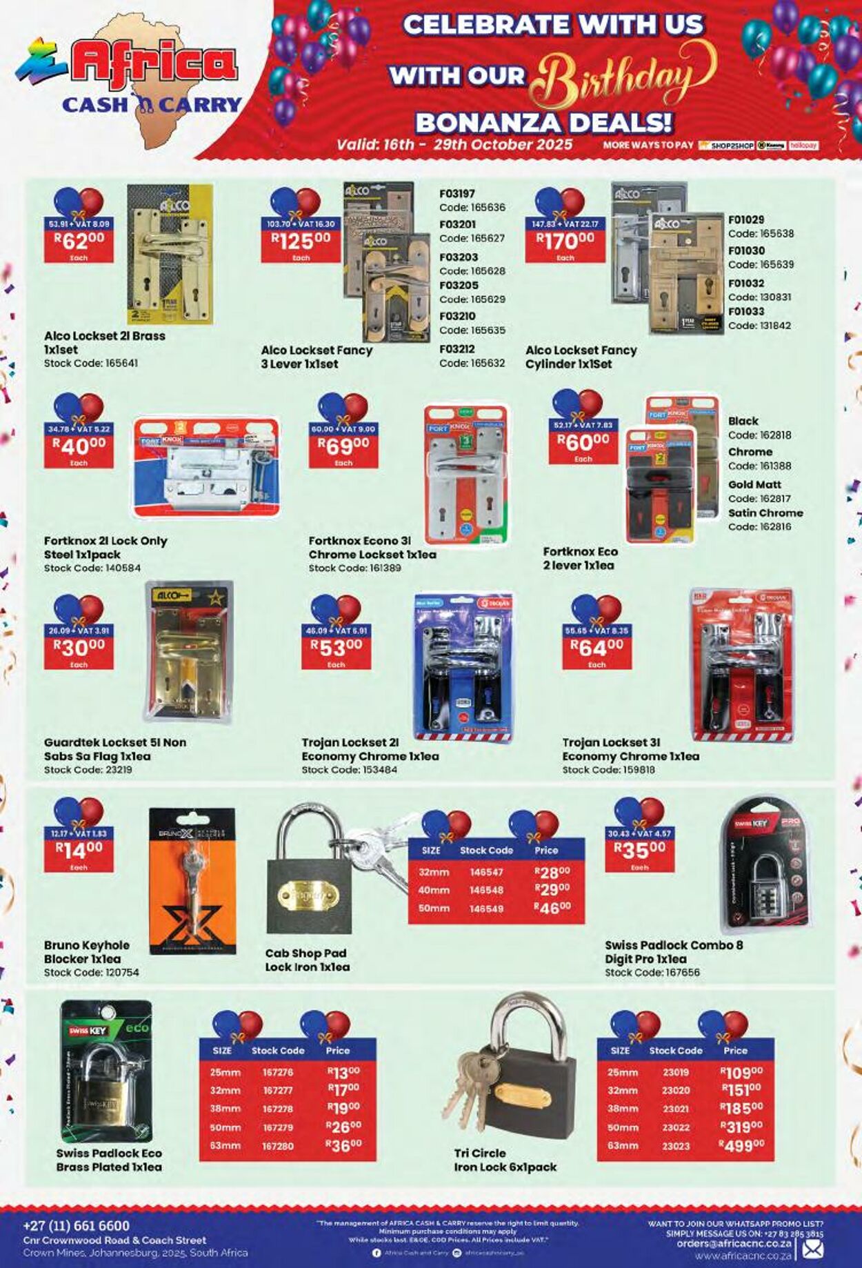 Special Africa Cash&Carry 16.10.2025 - 29.10.2025