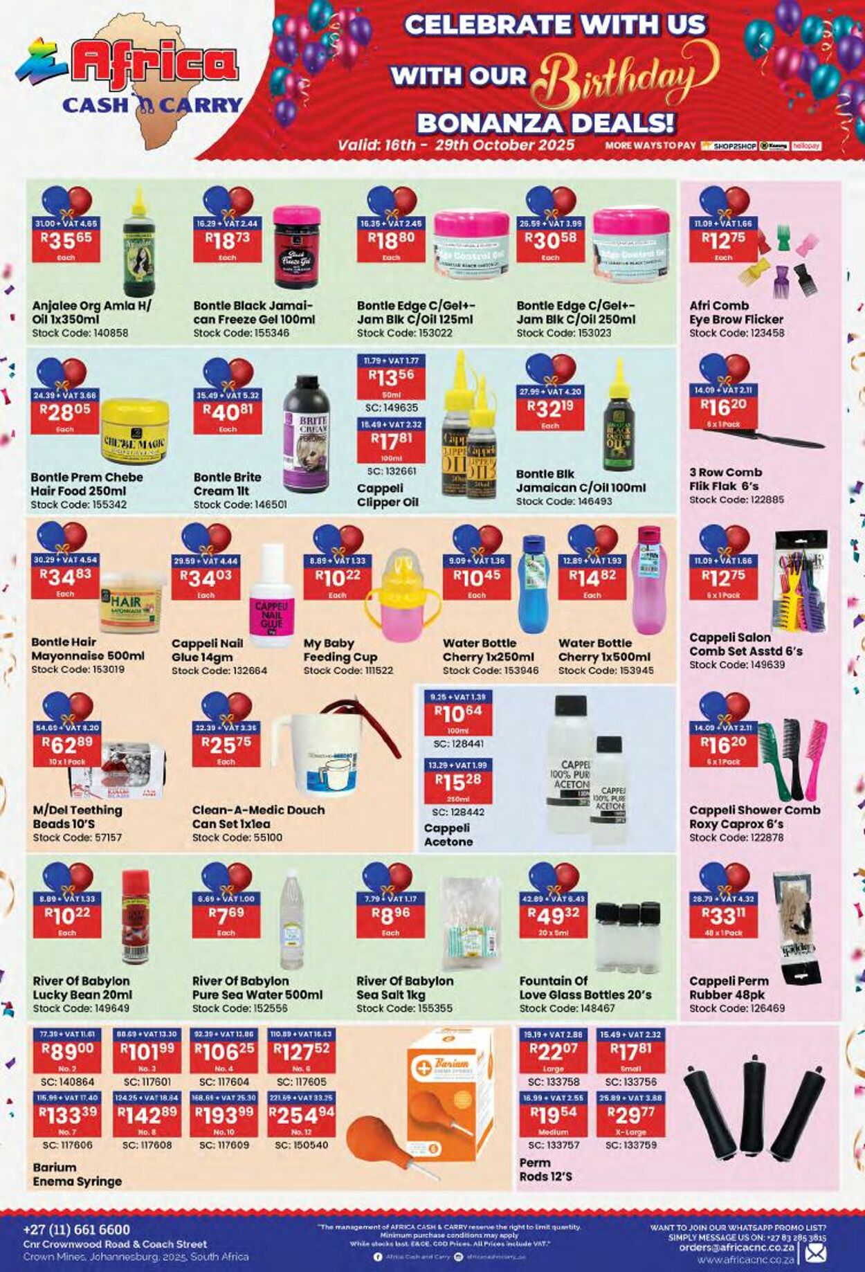 Special Africa Cash&Carry 16.10.2025 - 29.10.2025