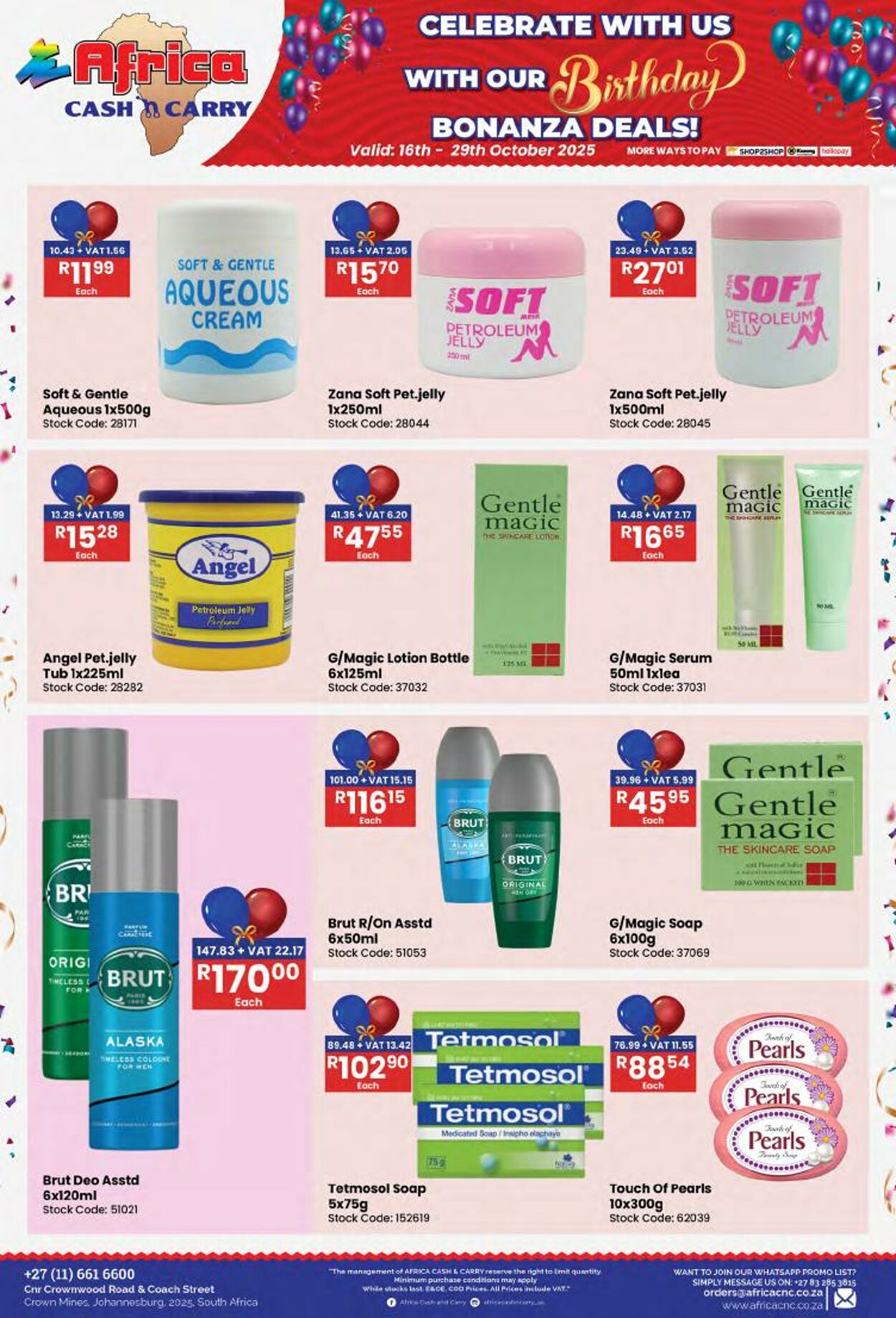 Special Africa Cash&Carry 16.10.2025 - 29.10.2025
