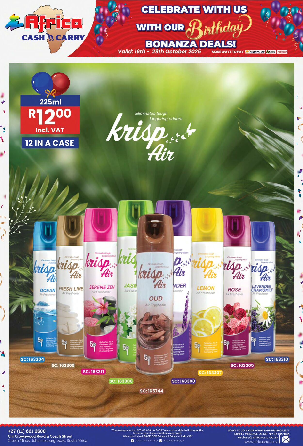 Special Africa Cash&Carry 16.10.2025 - 29.10.2025
