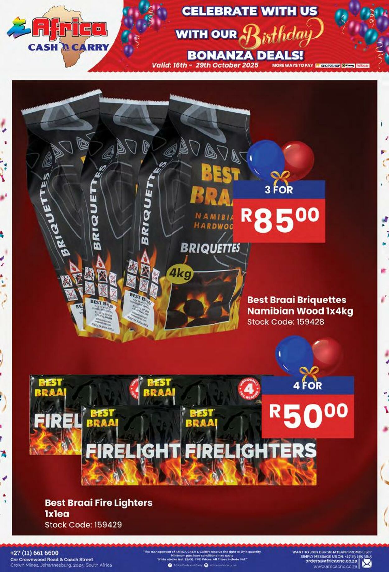 Special Africa Cash&Carry 16.10.2025 - 29.10.2025
