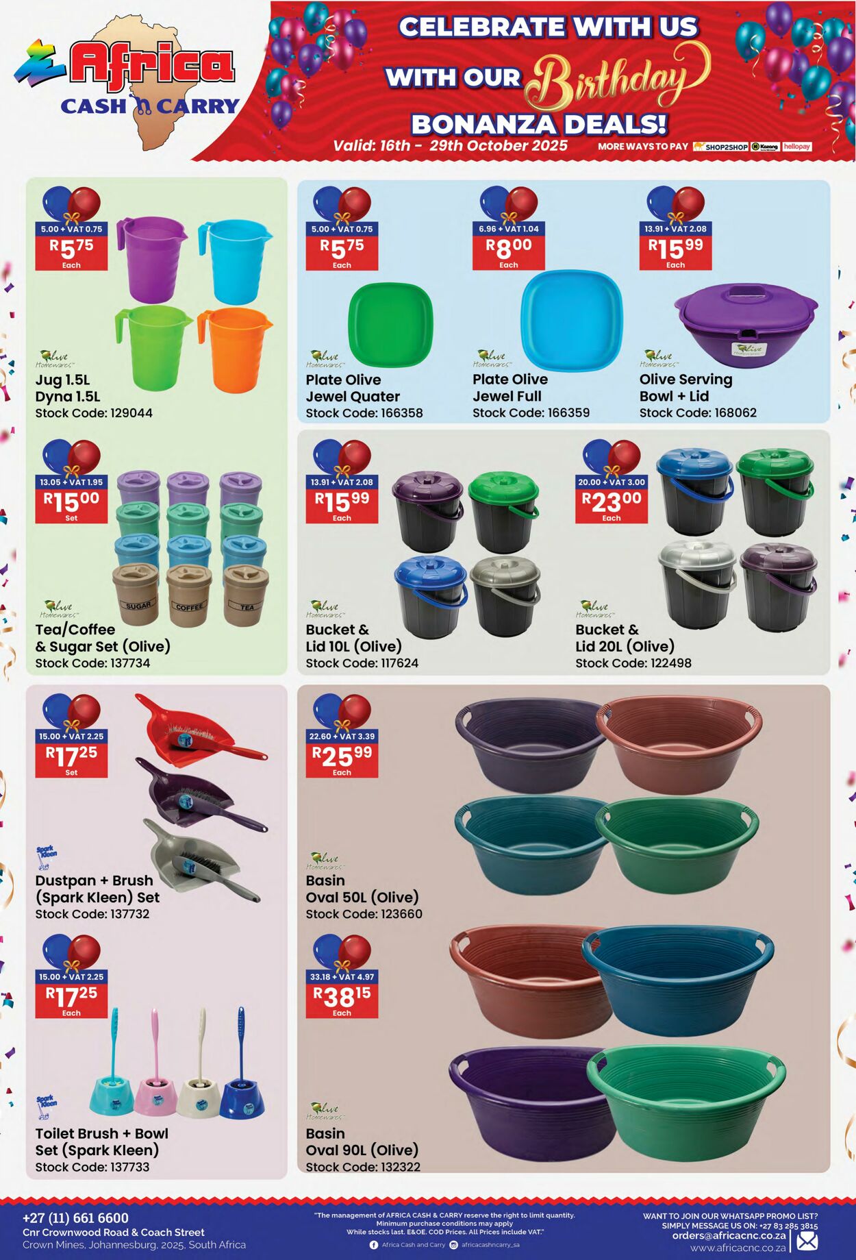 Special Africa Cash&Carry 16.10.2025 - 29.10.2025