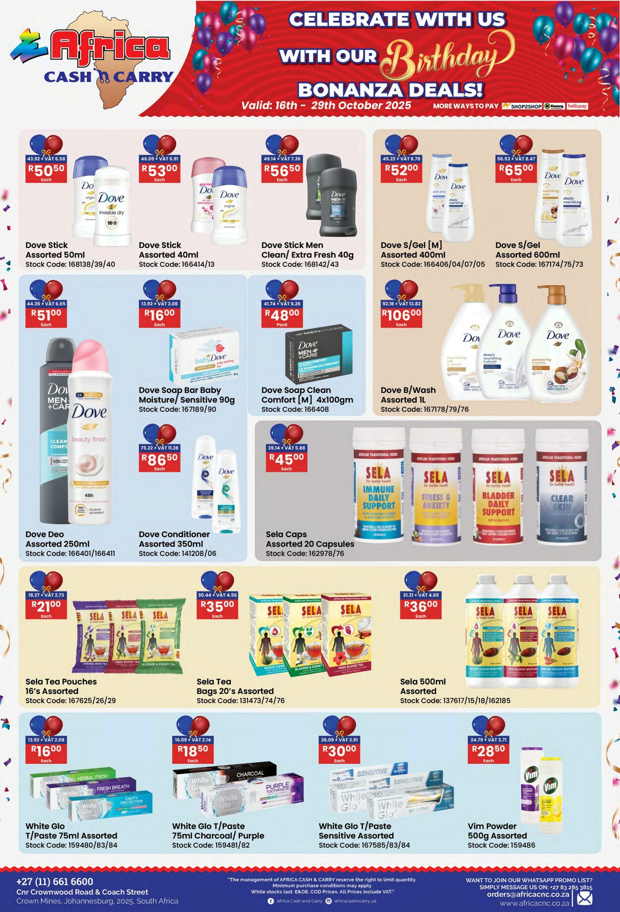 Special Africa Cash&Carry 16.10.2025 - 29.10.2025