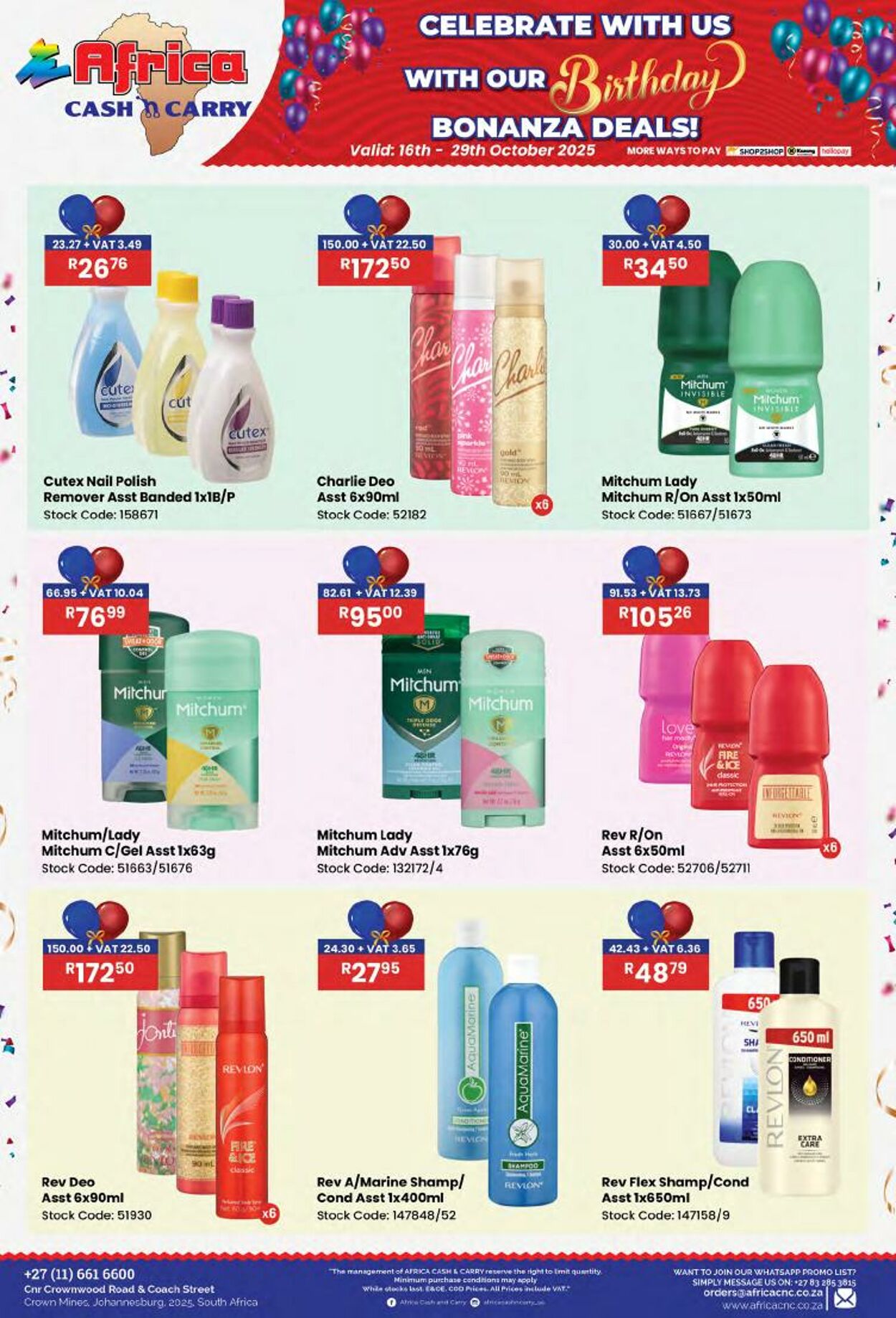 Special Africa Cash&Carry 16.10.2025 - 29.10.2025