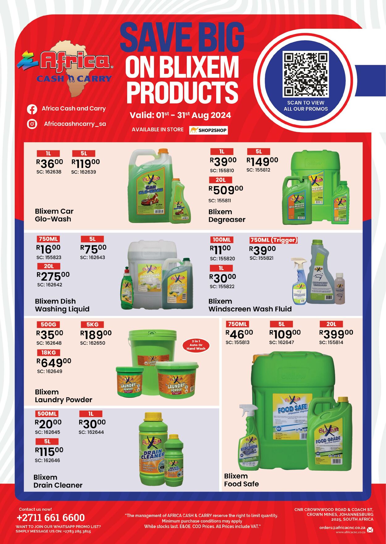 Special Africa Cash&Carry 01.08.2024 - 31.08.2024