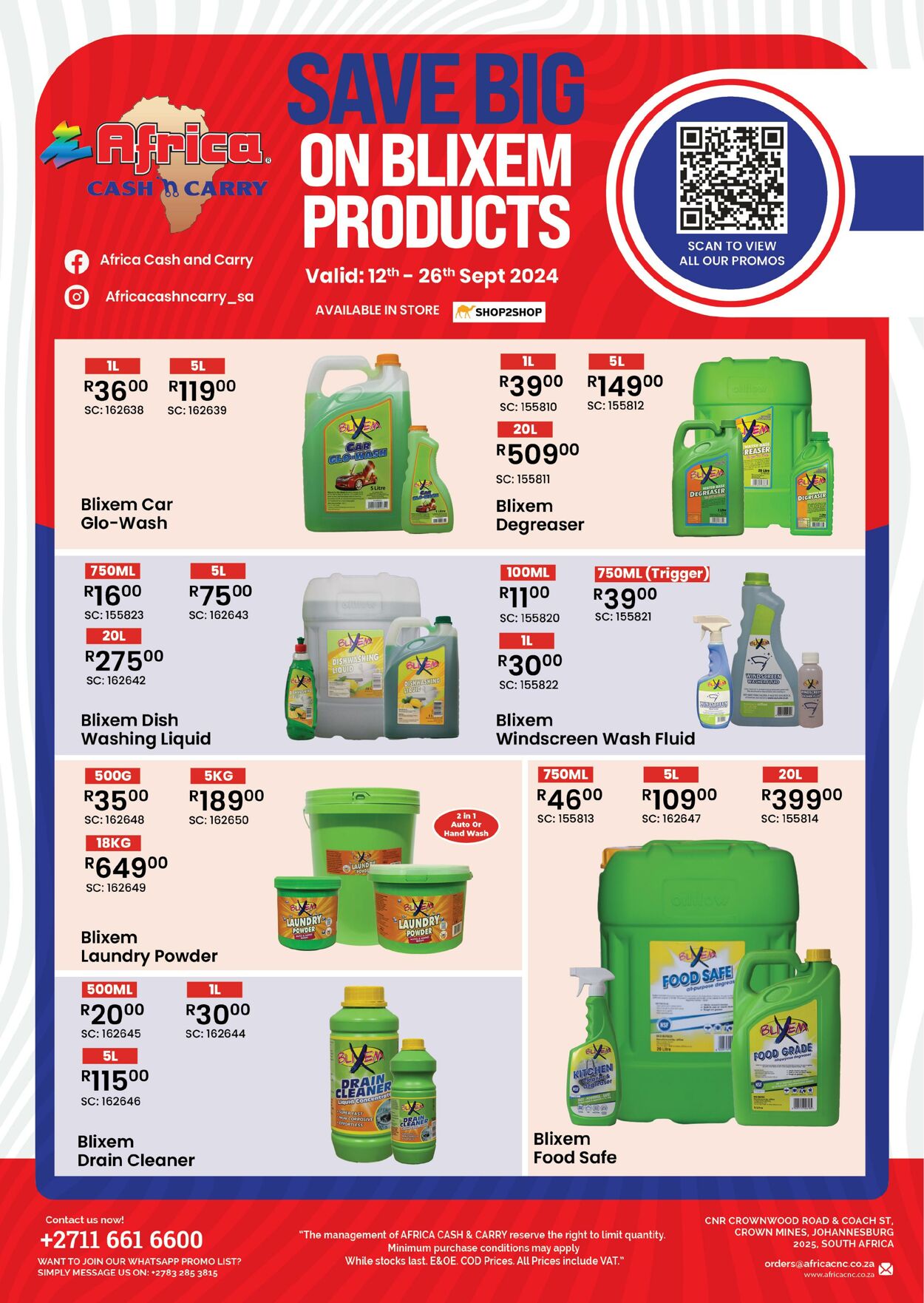 Special Africa Cash&Carry 12.09.2024 - 26.09.2024